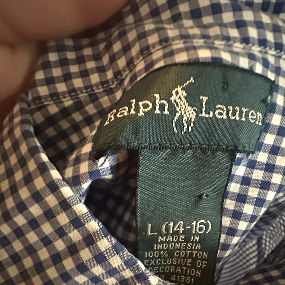 Youth Boy Ralph Lauren Button Down Shirt size‎ Large 14/16